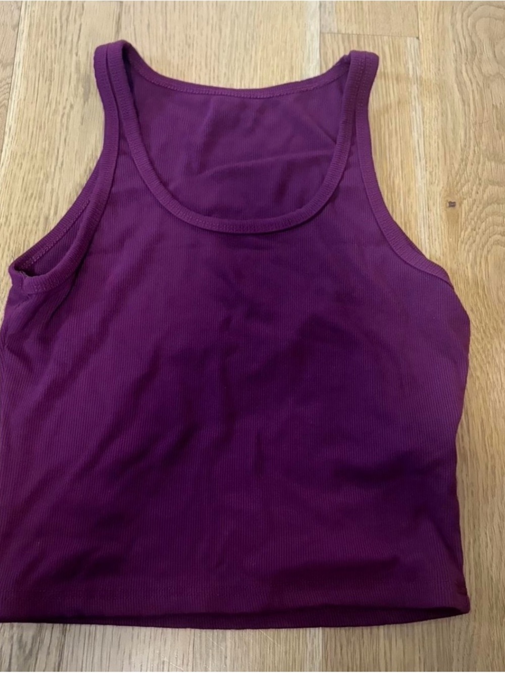 Women’s Ribbed Tank Top - Deep Plum